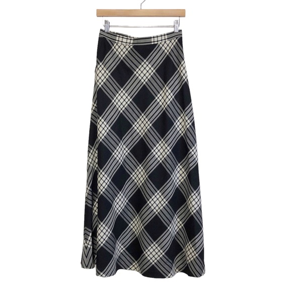 Vintage 90’s Ralph Lauren Plaid Wool Maxi Skirt - Picture 7 of 14